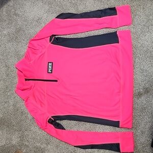 Hot pink and grey workout sweater